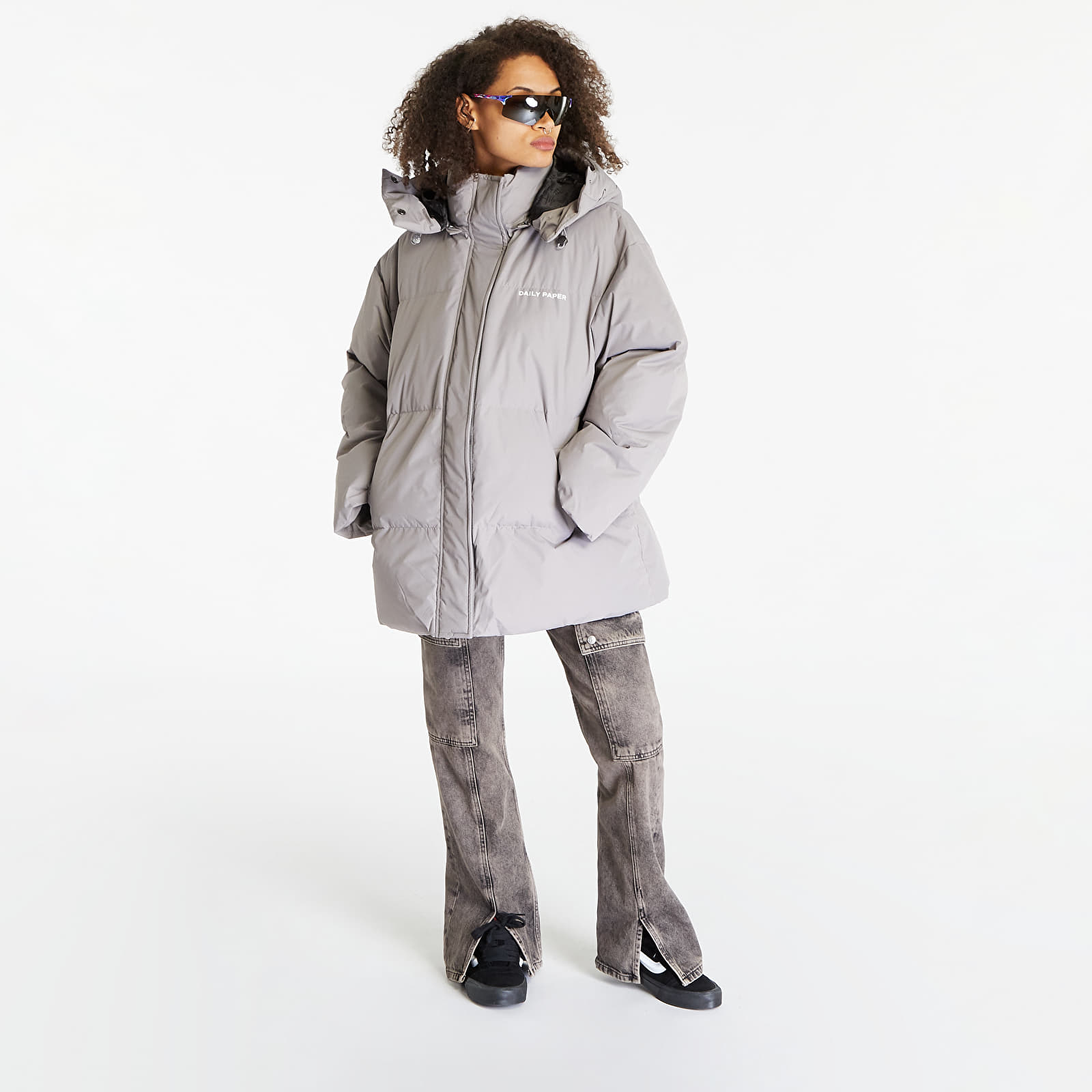 Jackets and Coats Daily Paper Ricole Puffer UNISEX Grey Flannel