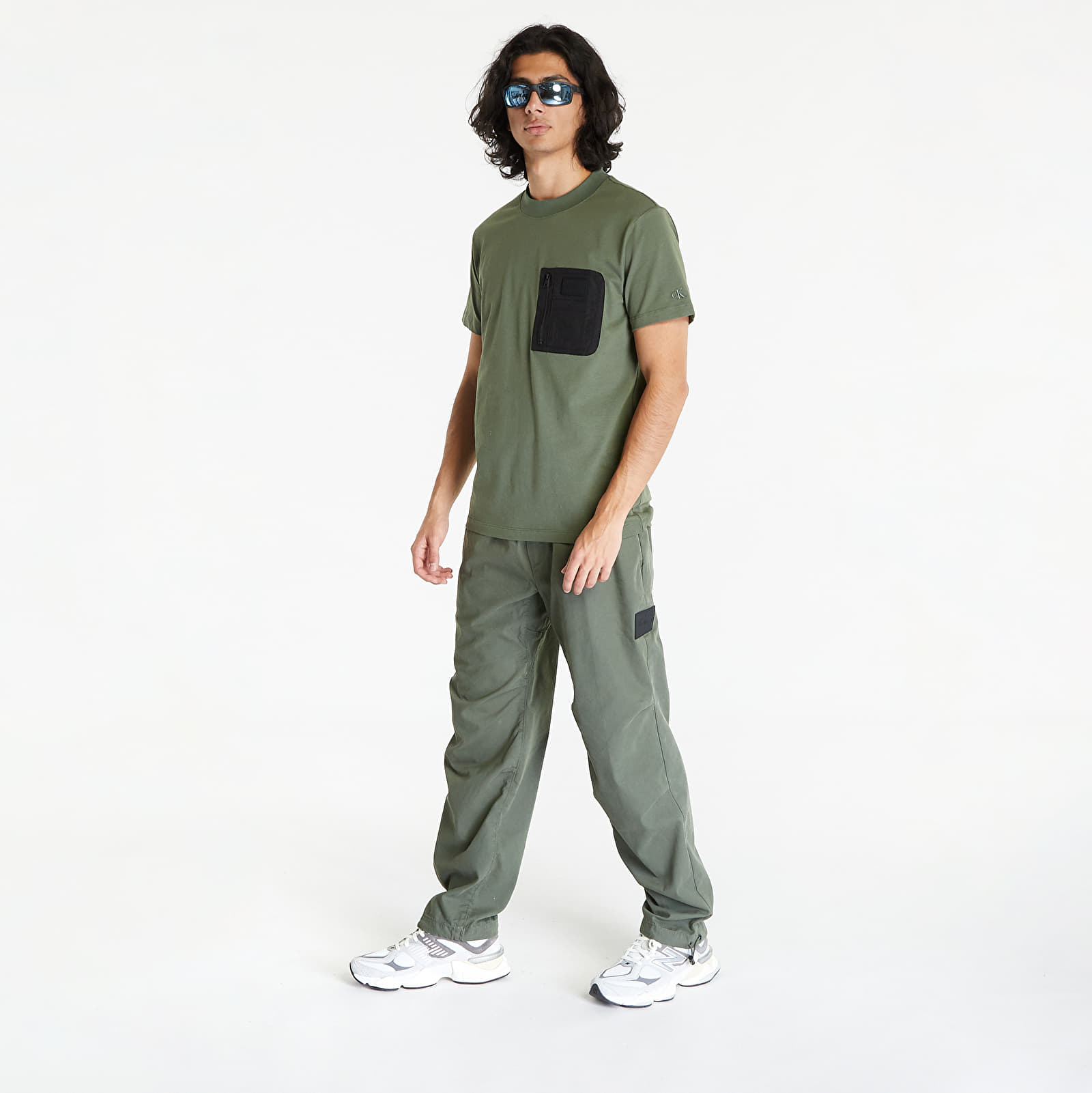T-shirts Calvin Klein Jeans Mix Media Short Sleeve Tee Thyme