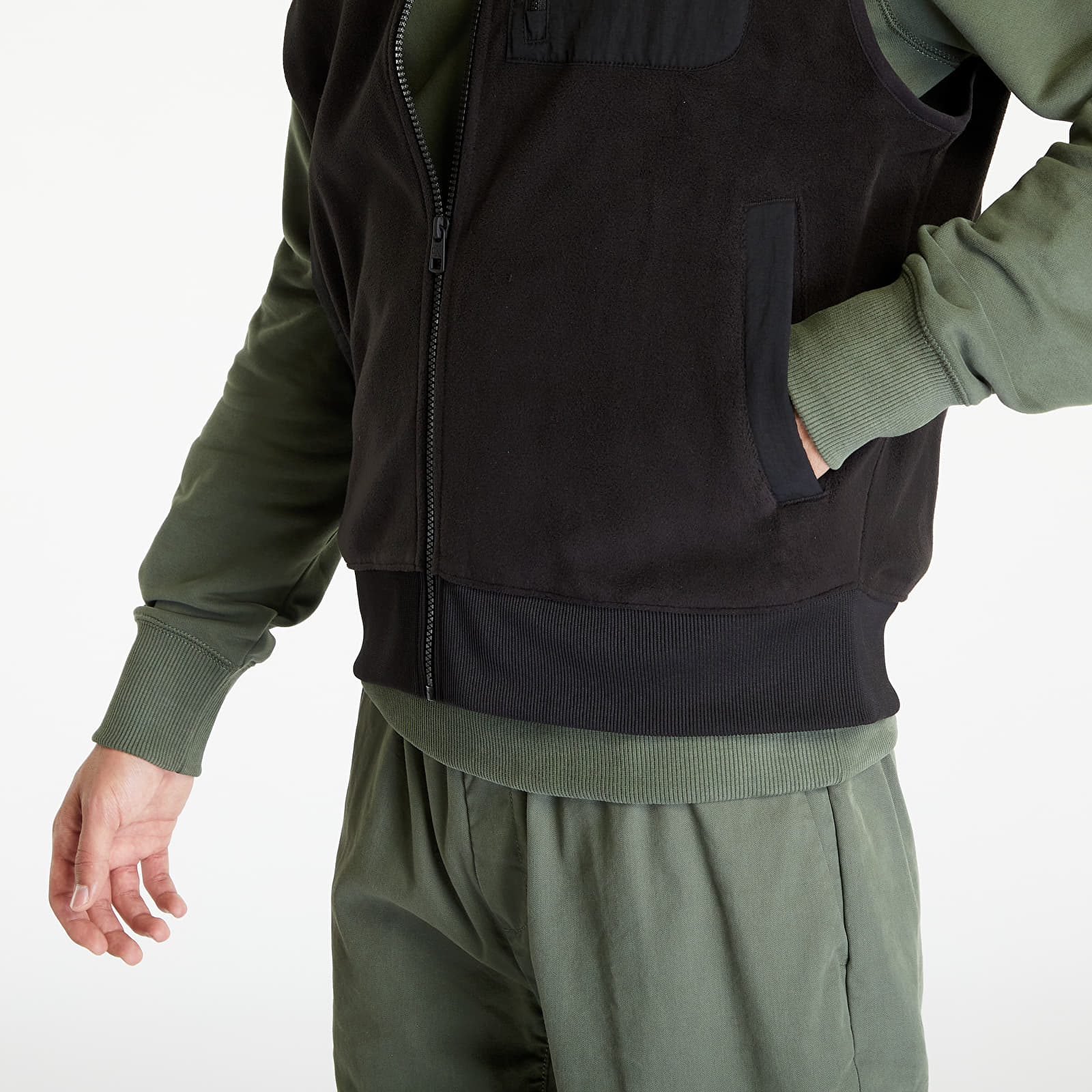 Vests Calvin Klein Jeans Polar Fleece Outdoor Vest Black Queens