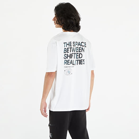 T-Shirts Calvin Klein Jeans Future Fade Slogan Short Sleeve Tee White |  Queens