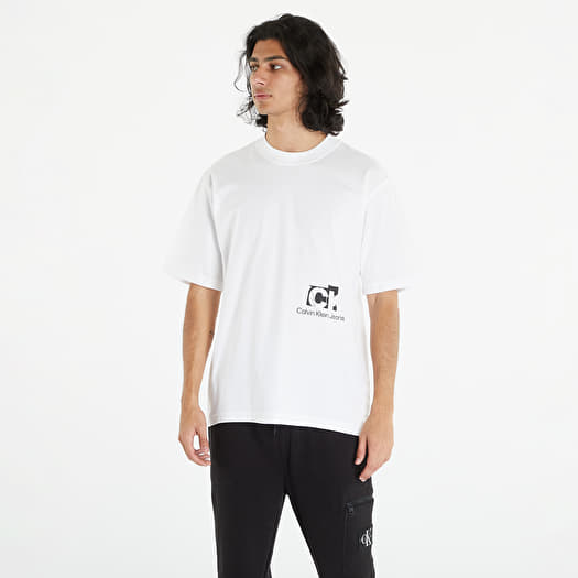 T-shirts Calvin Klein Jeans Connected Layer Land Short Sleeve Tee White
