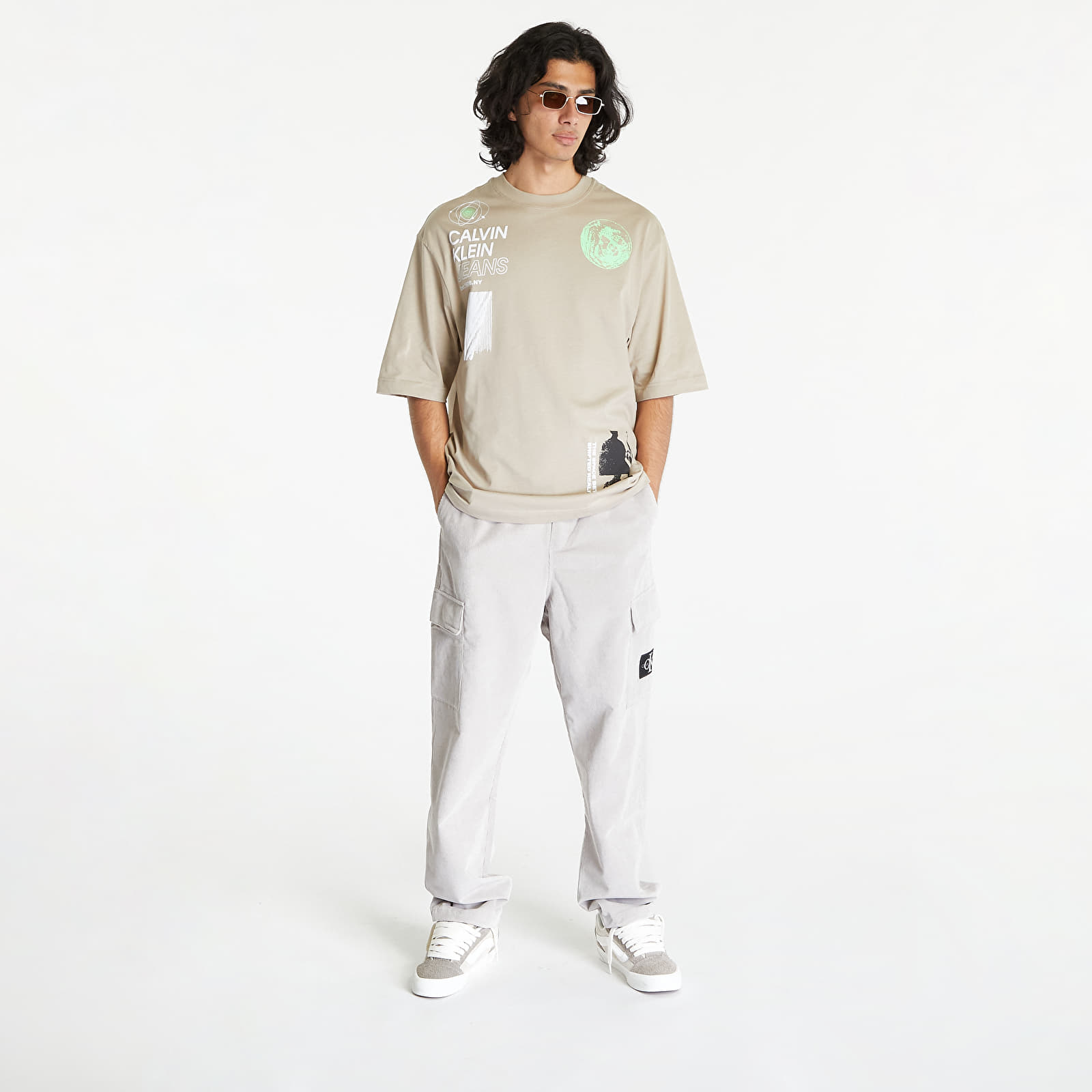 T-shirts Calvin Klein Jeans Future Fade Multi Gr Beige