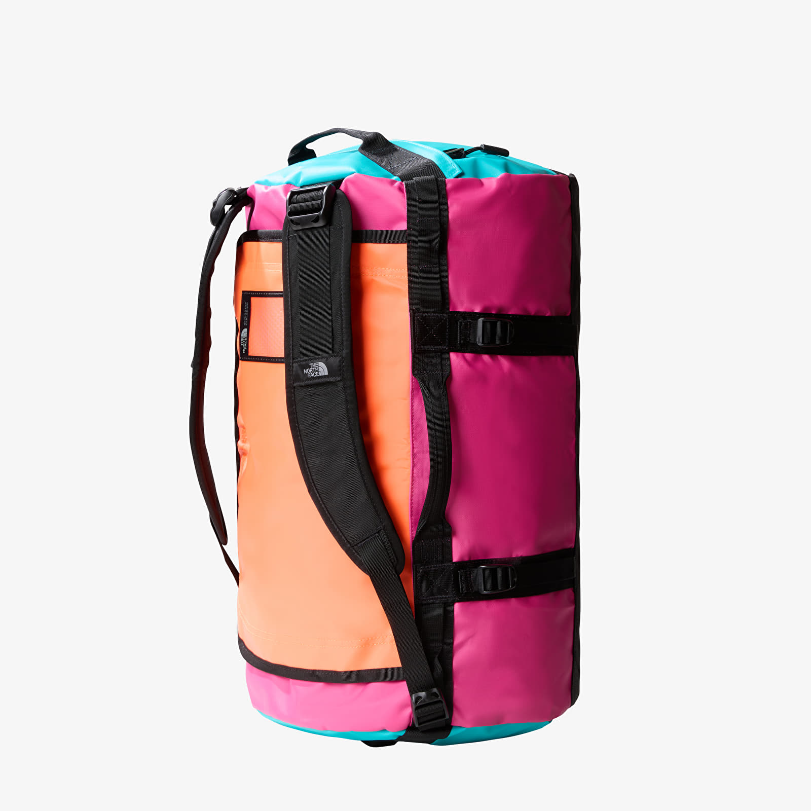 Duffle bag The North Face Base Camp Duffel S Mr.Pink Apres Blue Power Orange Queens