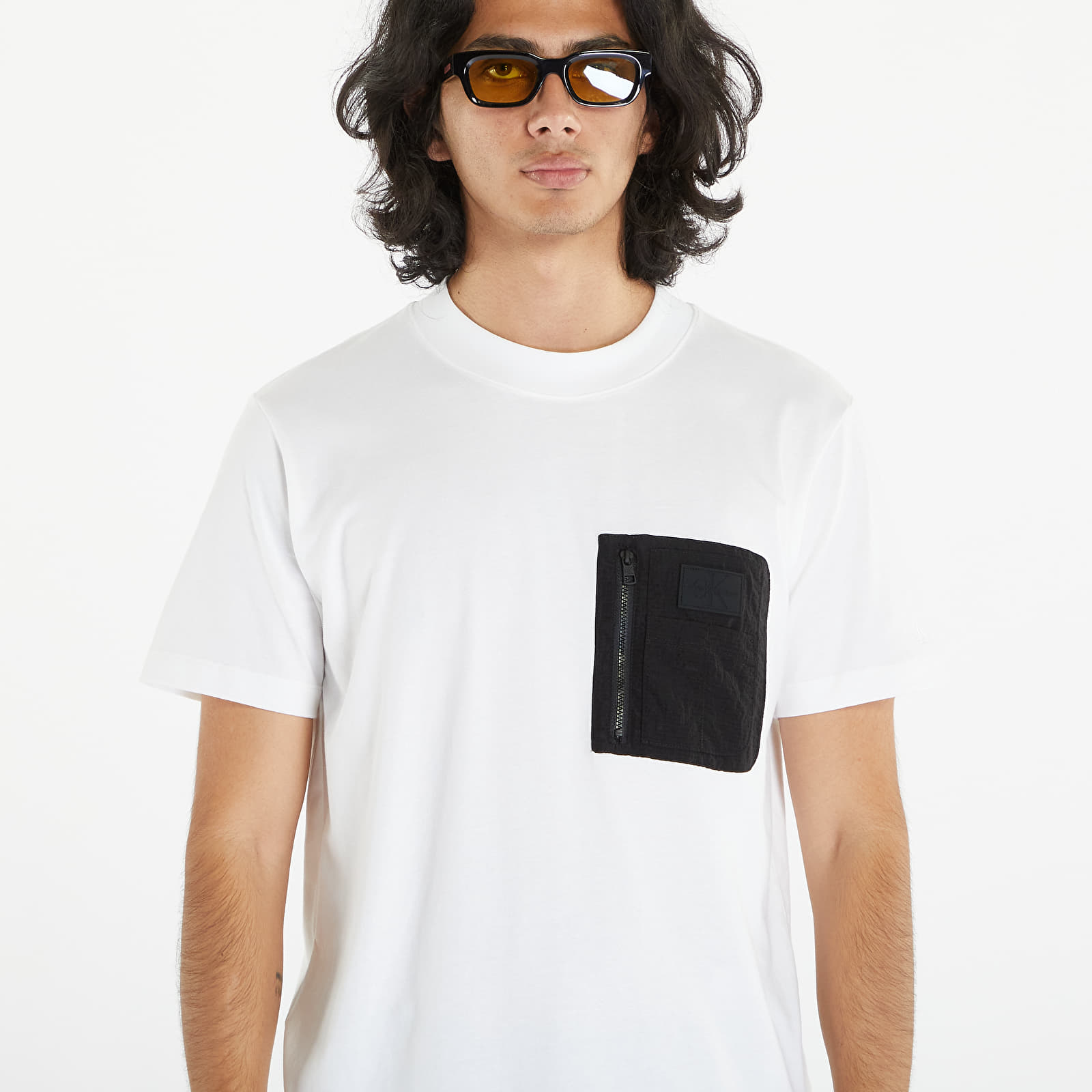 T-Shirts Calvin Klein Jeans Mix Media Tee White