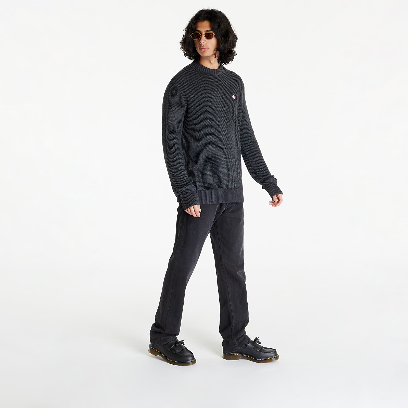 Pulóverek Tommy Jeans Tjm Reg Tonal Xs Bad Black