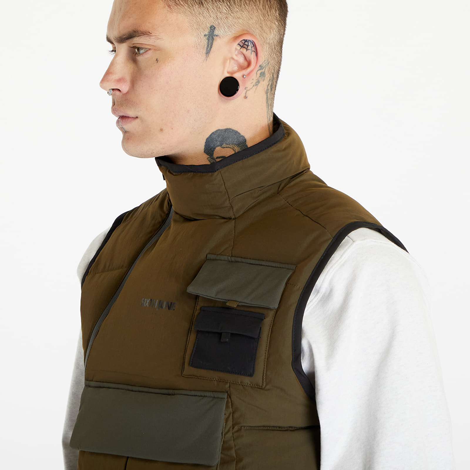 Mellények Sixth June Nylon Tech Light Jacket Khaki