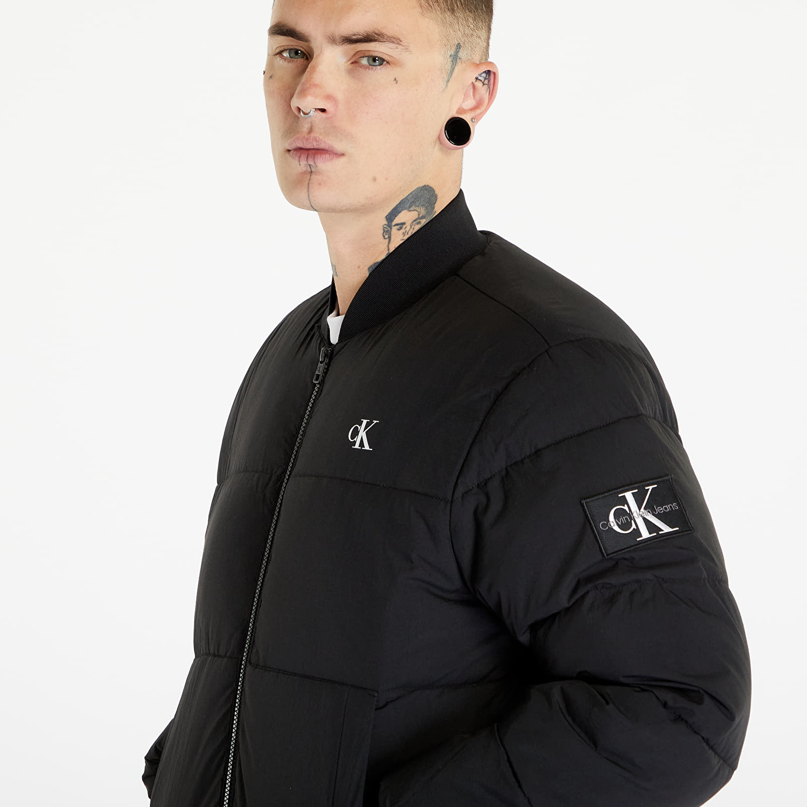 Bombery Calvin Klein Jeans Commercial Bomber Jacket Black
