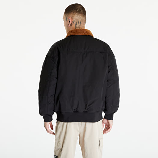 Bomber Jackets Calvin Klein Jeans Reversible Sherpa Bomber Jacket Black/  Brown | Queens