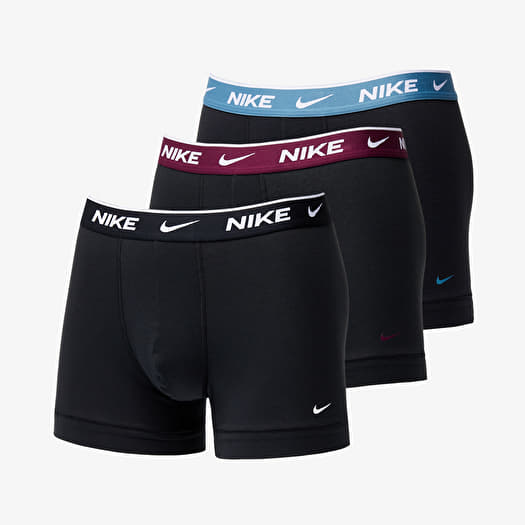Boxerky Nike Everyday Cotton Stretch Dri-FIT Trunk 3-Pack Black