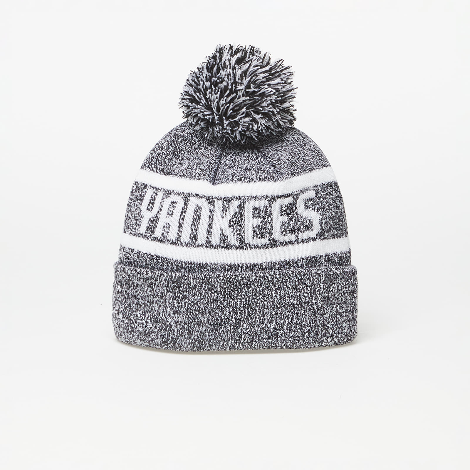 Sombreros New Era New York Yankees Jake Bobble Knit Beanie Hat Black/ White