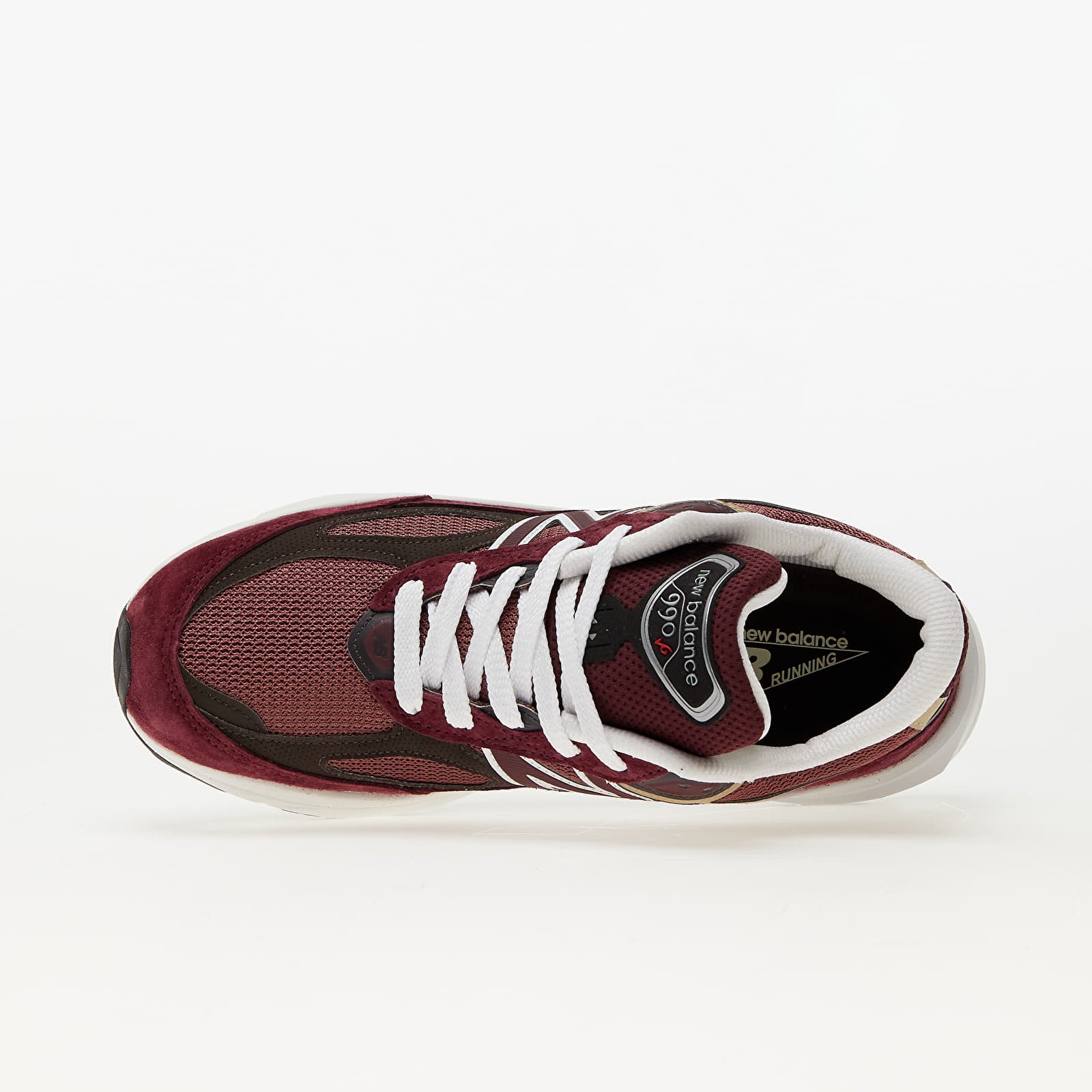 Încălțăminte și sneakerși pentru bărbați New Balance 990 V6 Made in USA Burgundy/ Tan