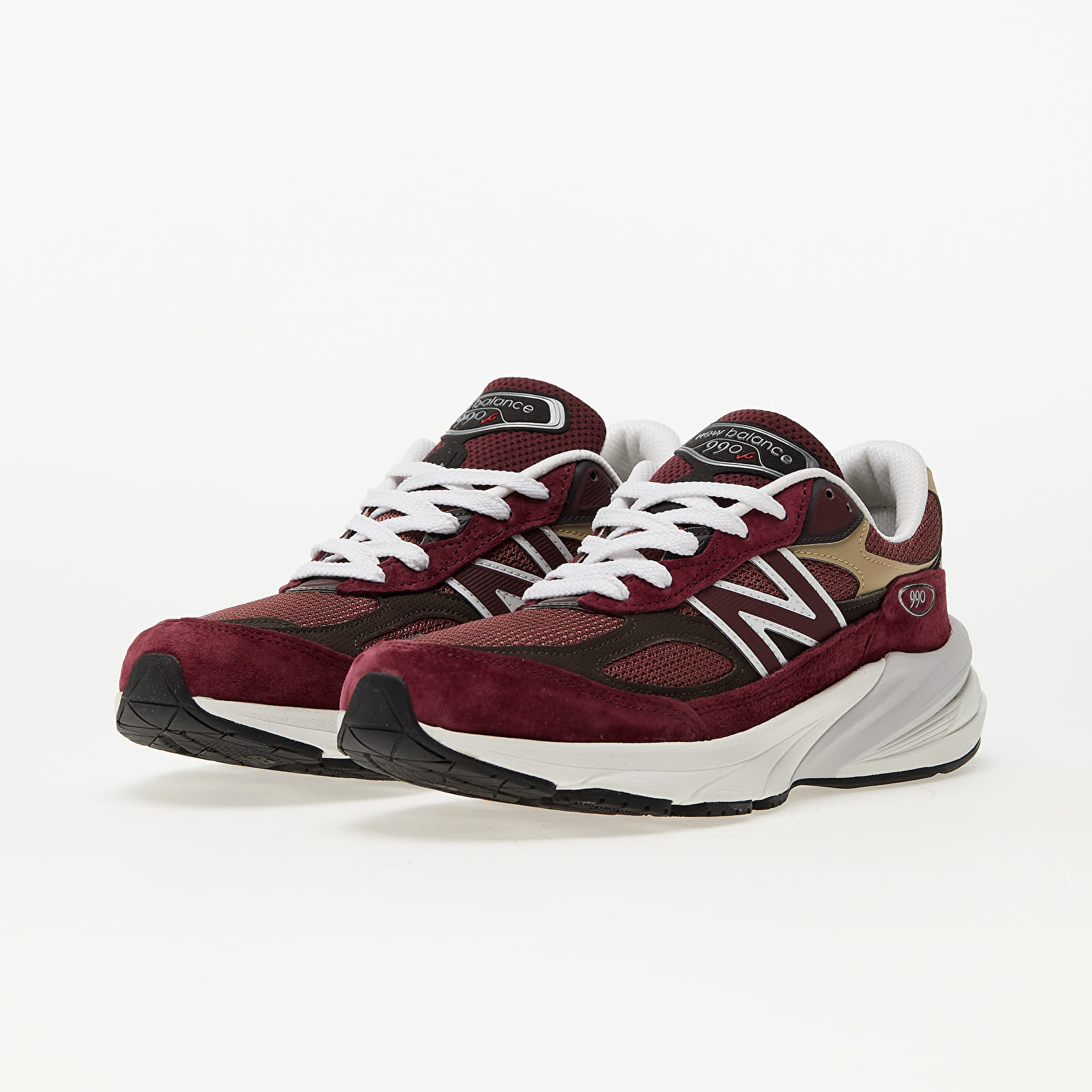 Men s sneakers and shoes New Balance 990 V6 Made in USA Burgundy Tan Queens