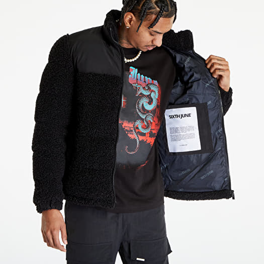 Jackets Sixth June Bimaterial Down Jacket Sherpa Black Queens