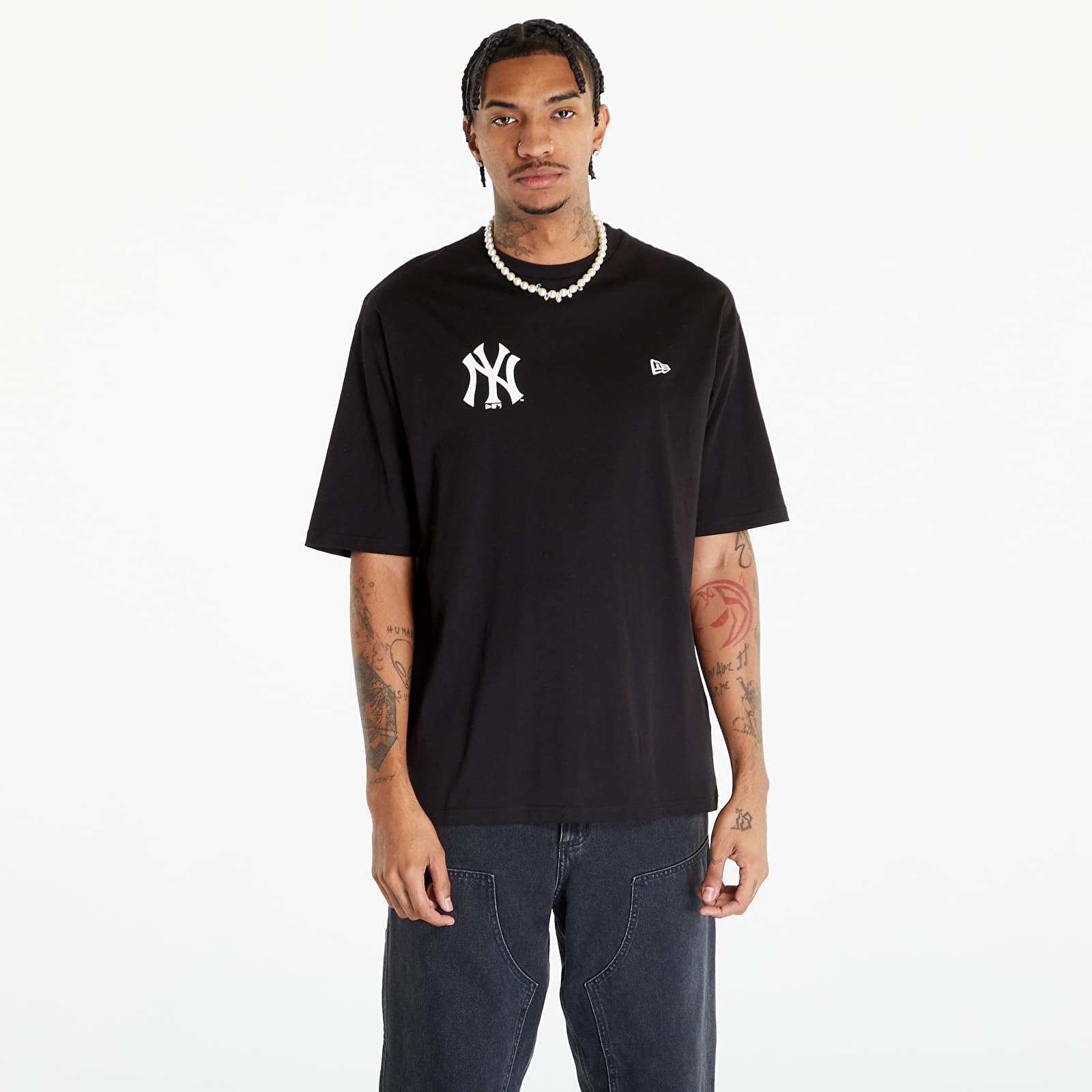Trička New Era MLB Baseball Graphic Os Tee New York Yankees Black/ White
