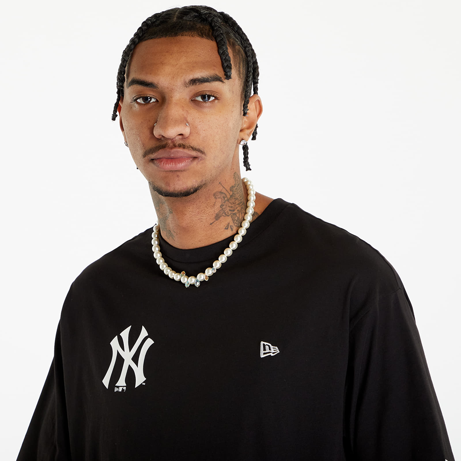 Trička New Era MLB Baseball Graphic Os Tee New York Yankees Black/ White