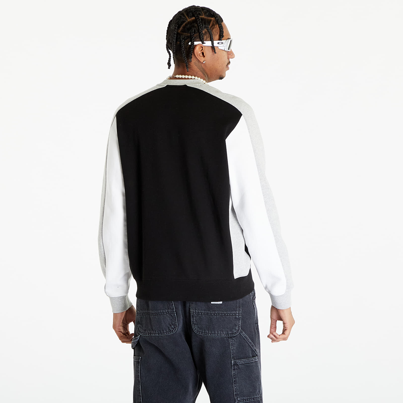 Puloverji   LACOSTE Men's Sweatshirt Black/ Silver Chine-White