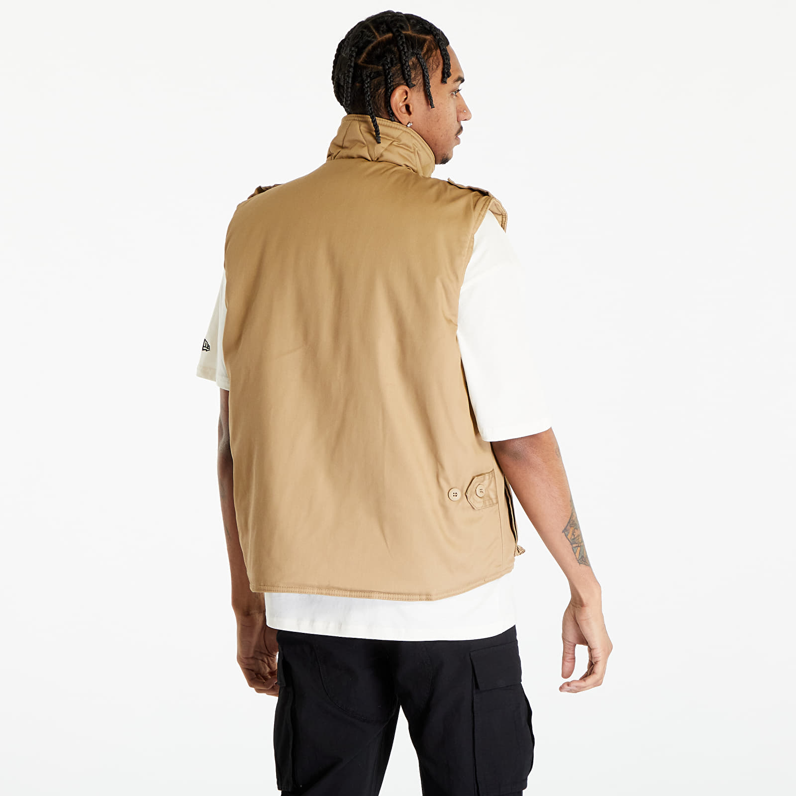 Camel Cropped Utility Vest - Reba