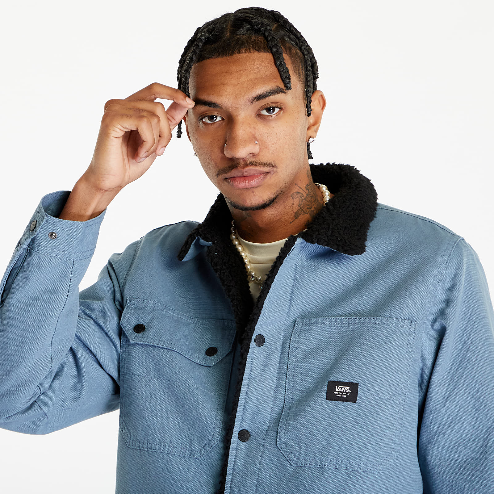 Bundy Vans Drill Chore Coat Sherpa II Blue Mirage