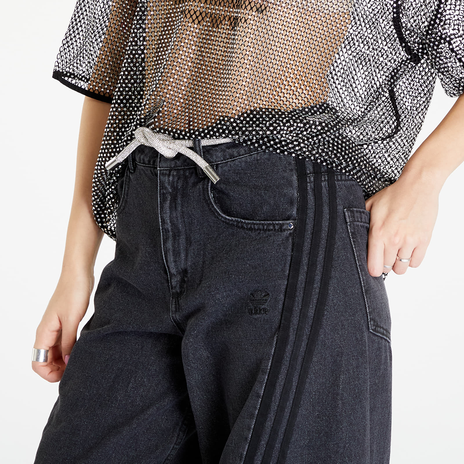 Kalhoty adidas Originals Denim Cargo Black
