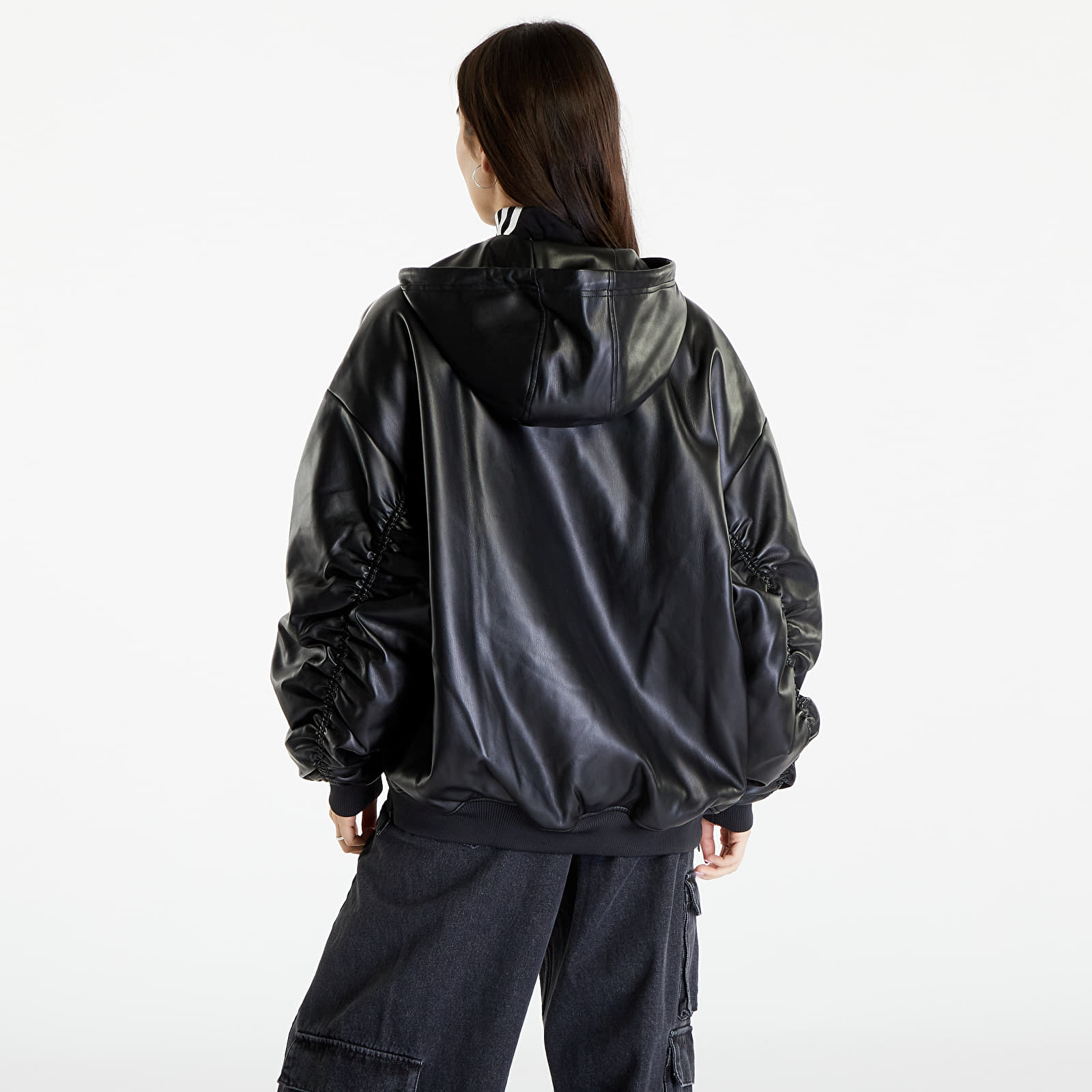 adidas IMITATION LEATHER BIG JACKET S 【特別訳あり特価 ...