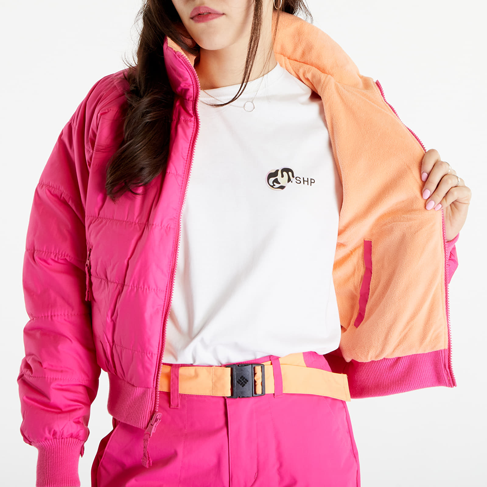 Jackets Columbia Wintertrainer™ 3-in-1 Interchange Waterproof Jacket Black Woven Nature Print/ Fuchsia Fizz