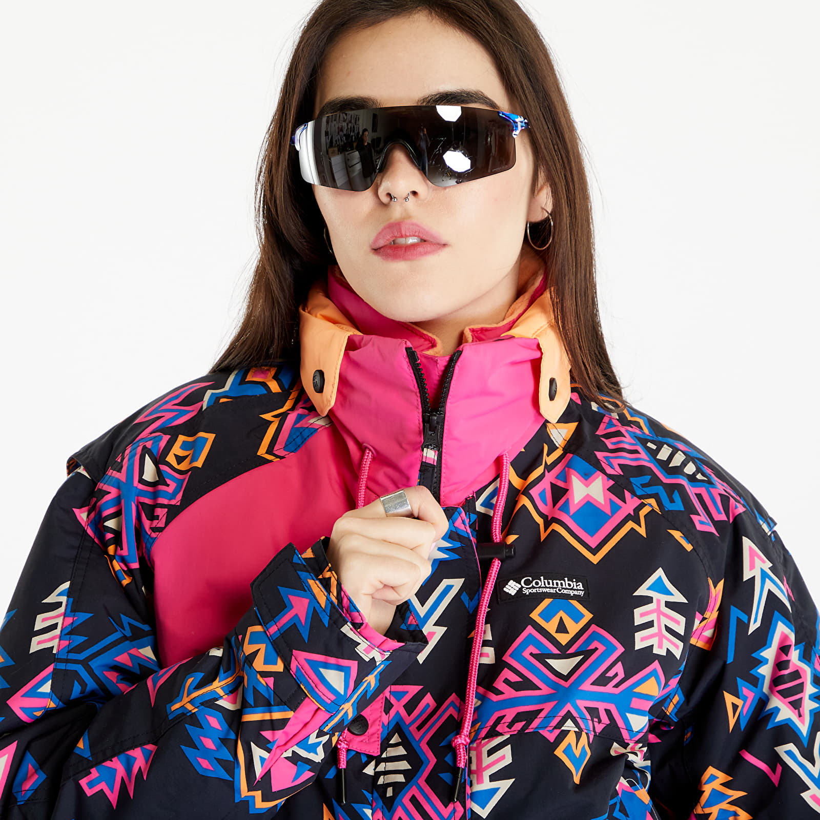 Jackets Columbia Wintertrainer™ 3-in-1 Interchange Waterproof Jacket Black Woven Nature Print/ Fuchsia Fizz