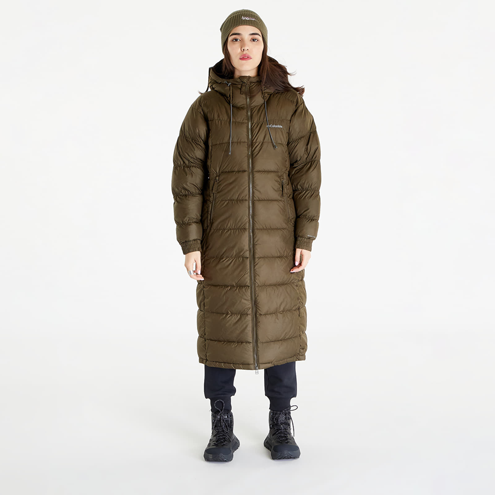 Jackets Columbia Pike Lake II Long Puffer Jacket Olive Green Queens