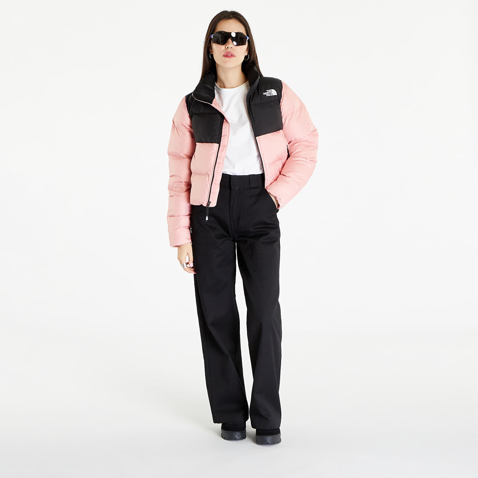 Chaquetas The North Face Cropped Saikuru Jacket Shady Rose/ TNF Black
