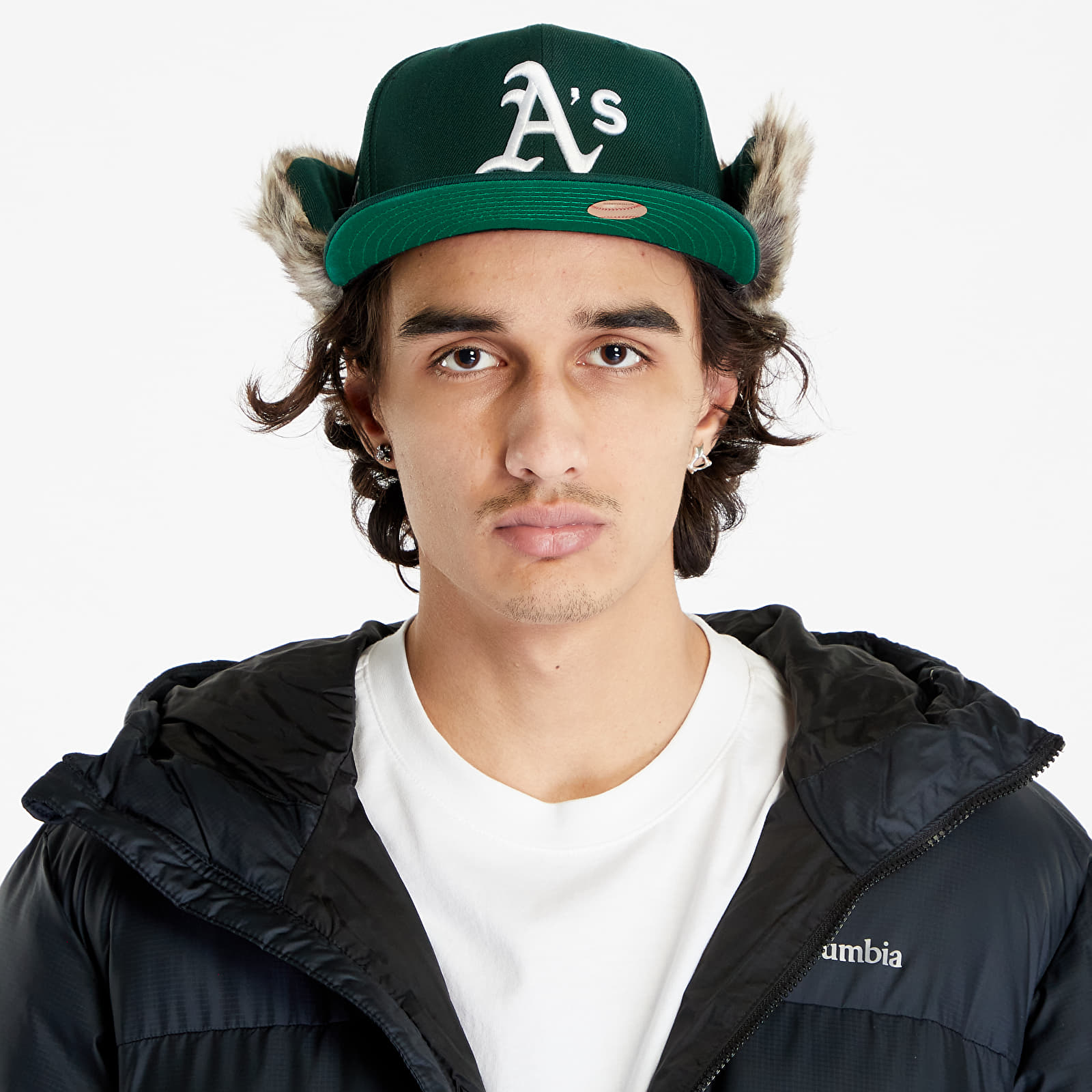 Mützen New Era Oakland Athletics 59FIFTY Downflap Fitted Cap Dark Green