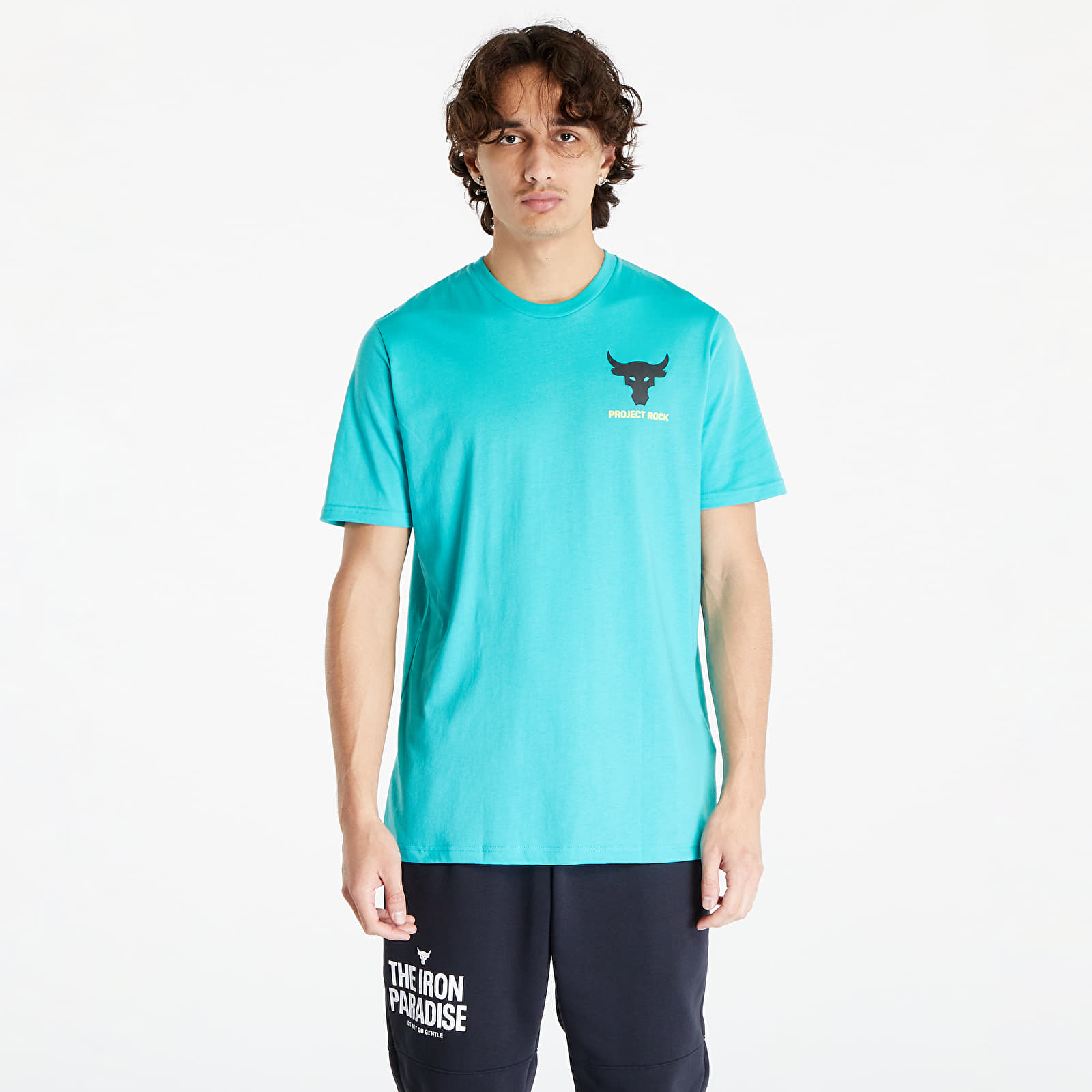 Tricou Under Armour Project Rock LC Brahma Short-Sleeve T-Shirt Neptune/ Black