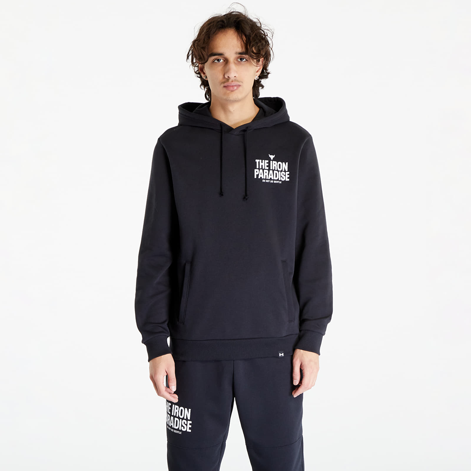 Mikiny Under Armour Project Rock Rival Fleece Hoodie Black