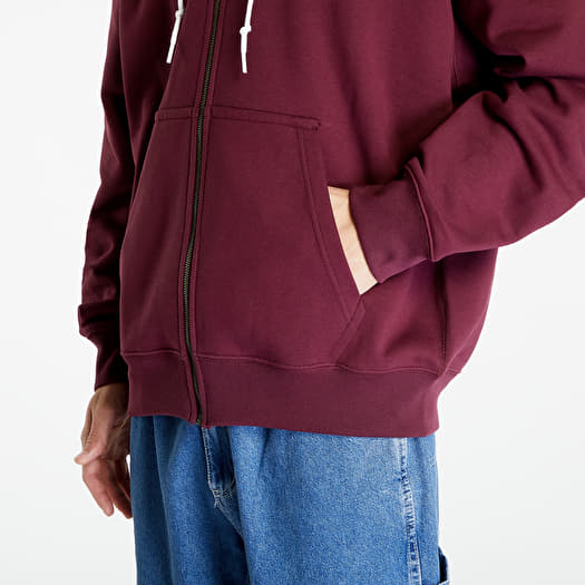 Burgundy nike shop zip up