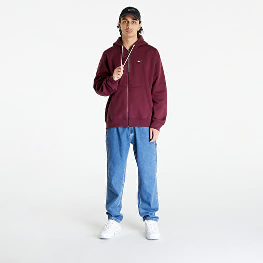 burgundy nike zip hoodie