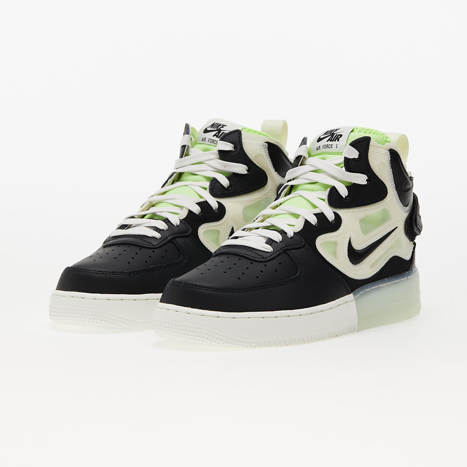 Men s sneakers and shoes Nike Air Force 1 Mid React Sail Black Ghost Green Glacier Blue Queens