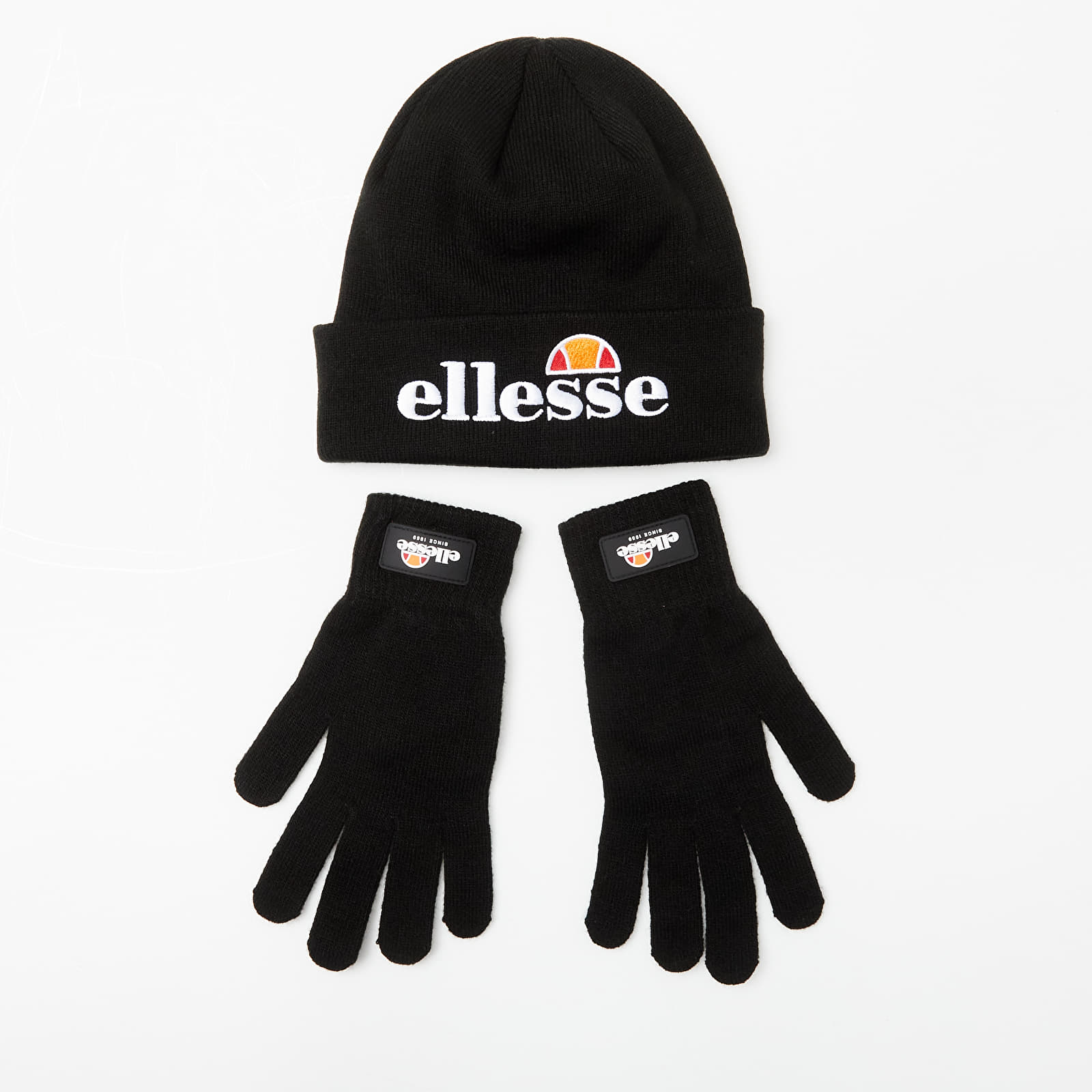 Čepice Ellesse Velly Beanie & Bubb Gloves Black