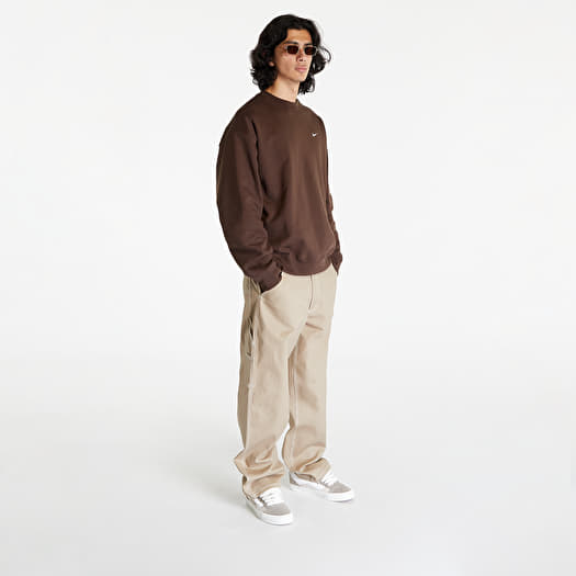 Hoodies and sweatshirts Nike Solo Swoosh Fleece Crew Sweatshirt Baroque Brown White Queens