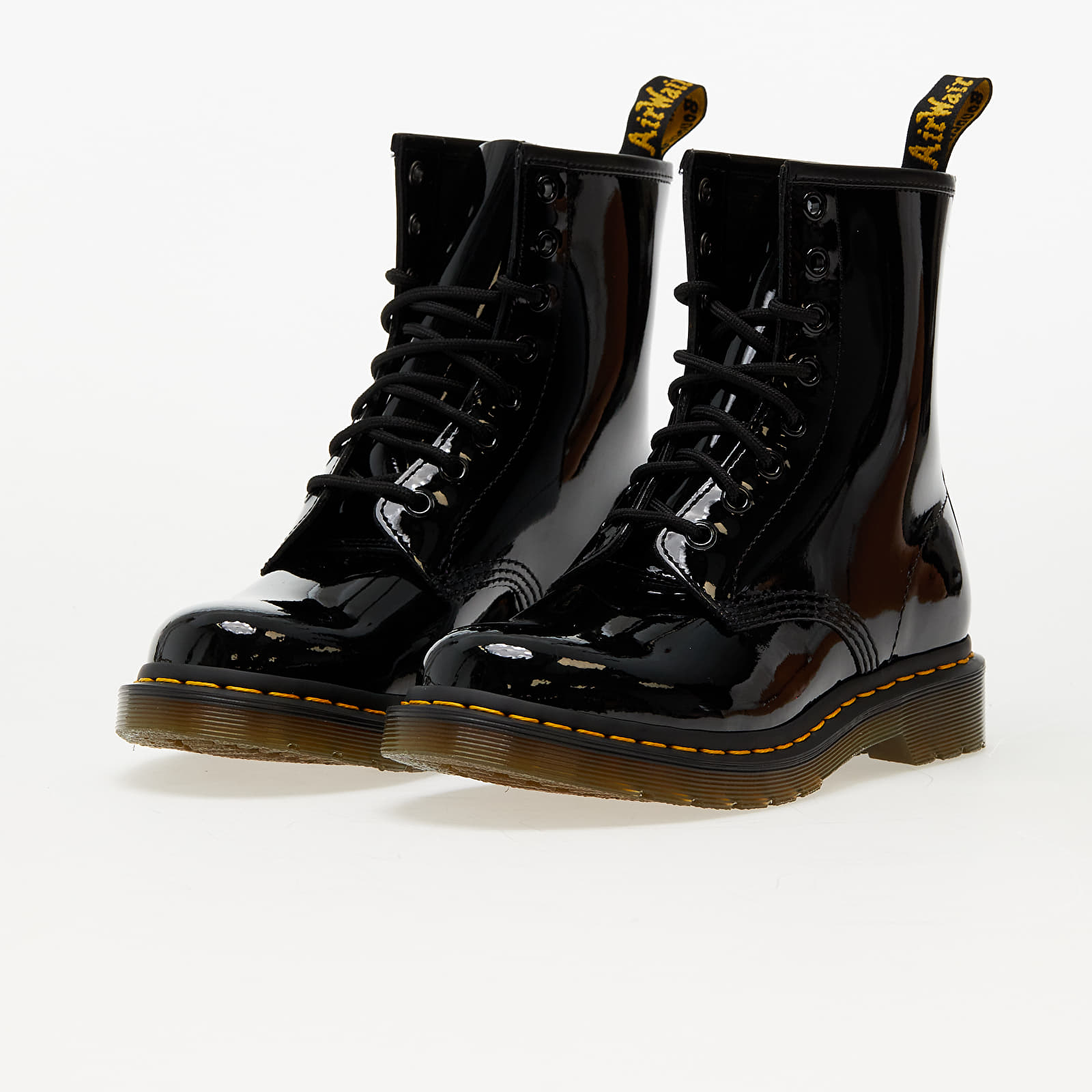 Sneakers und Schuhe fur Frauen Dr. Martens 1460 Patent Leather Lace Up Boots Black Queens