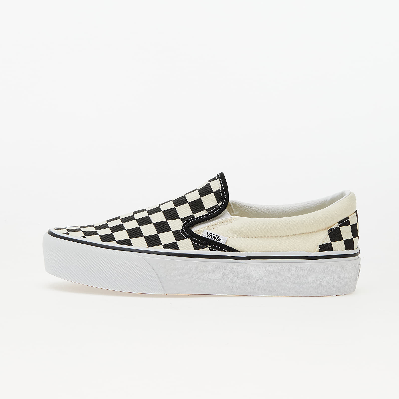 Vans Classic Slip-On Platform Black And White Checkerboard/ White