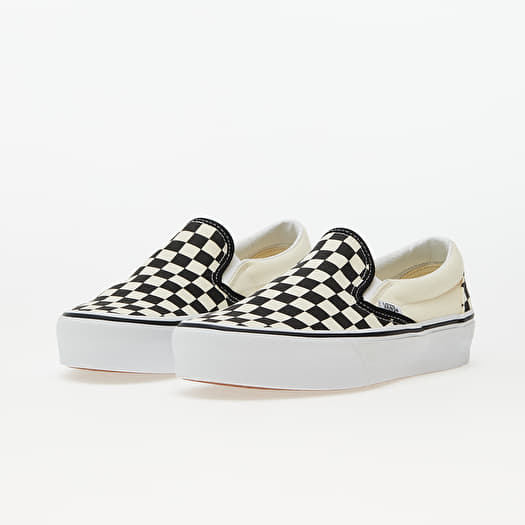 Vans classic grey and white slip on shoe on sale