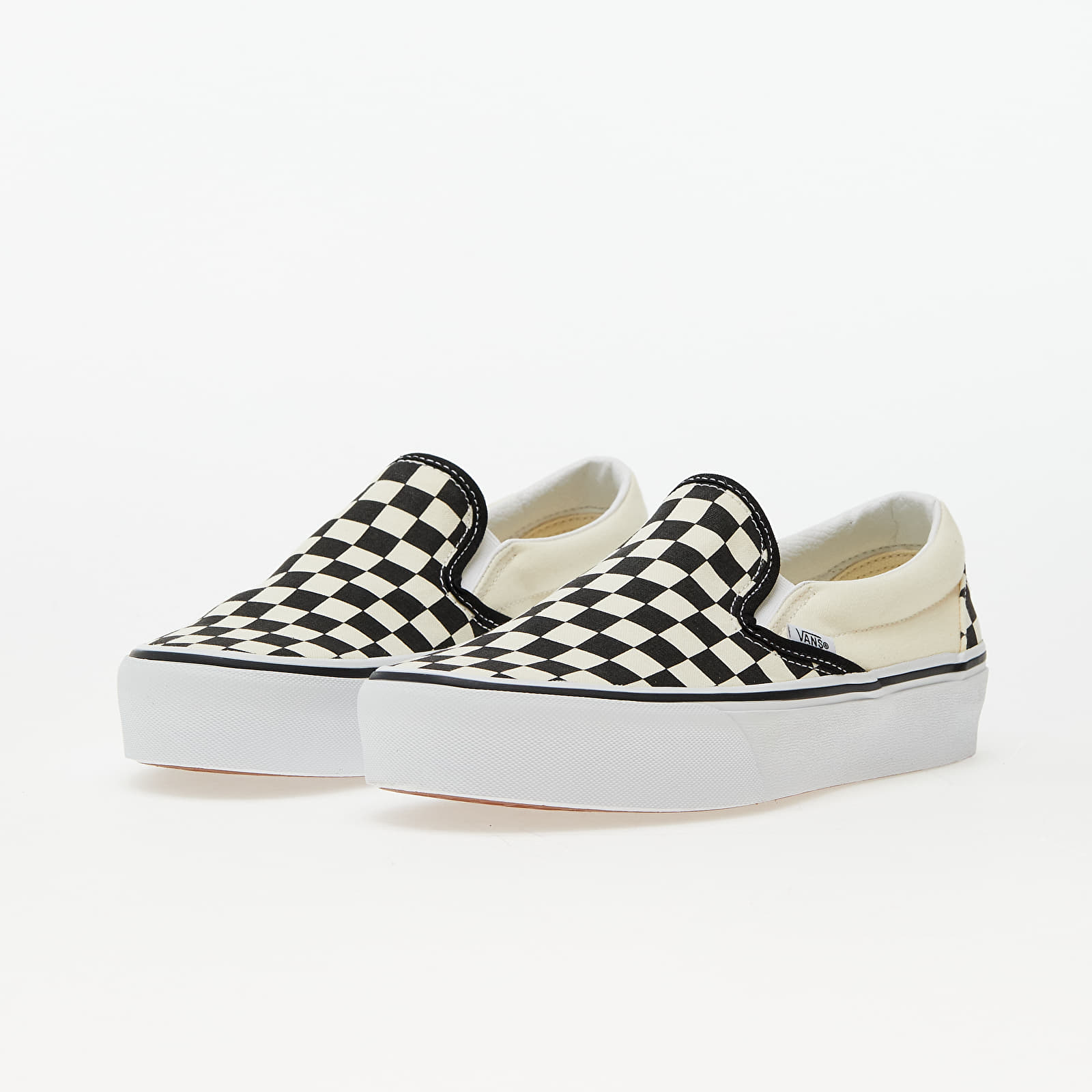 Pánské tenisky a boty Vans Classic Slip-On Platform Black And White Checkerboard/ White