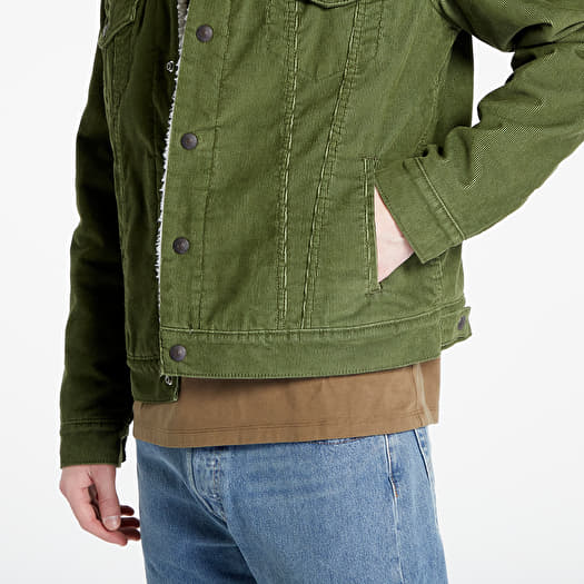 Levi green online denim jacket