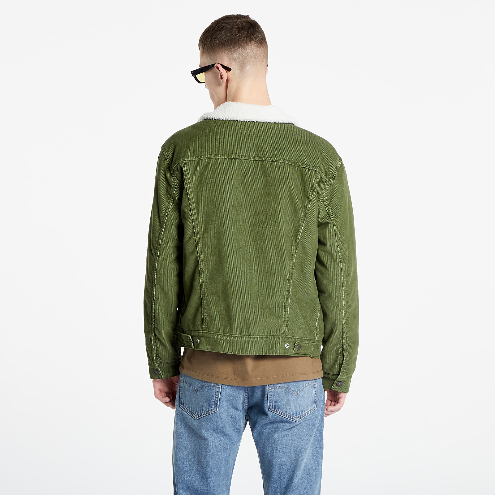 Green sherpa trucker cheap jacket