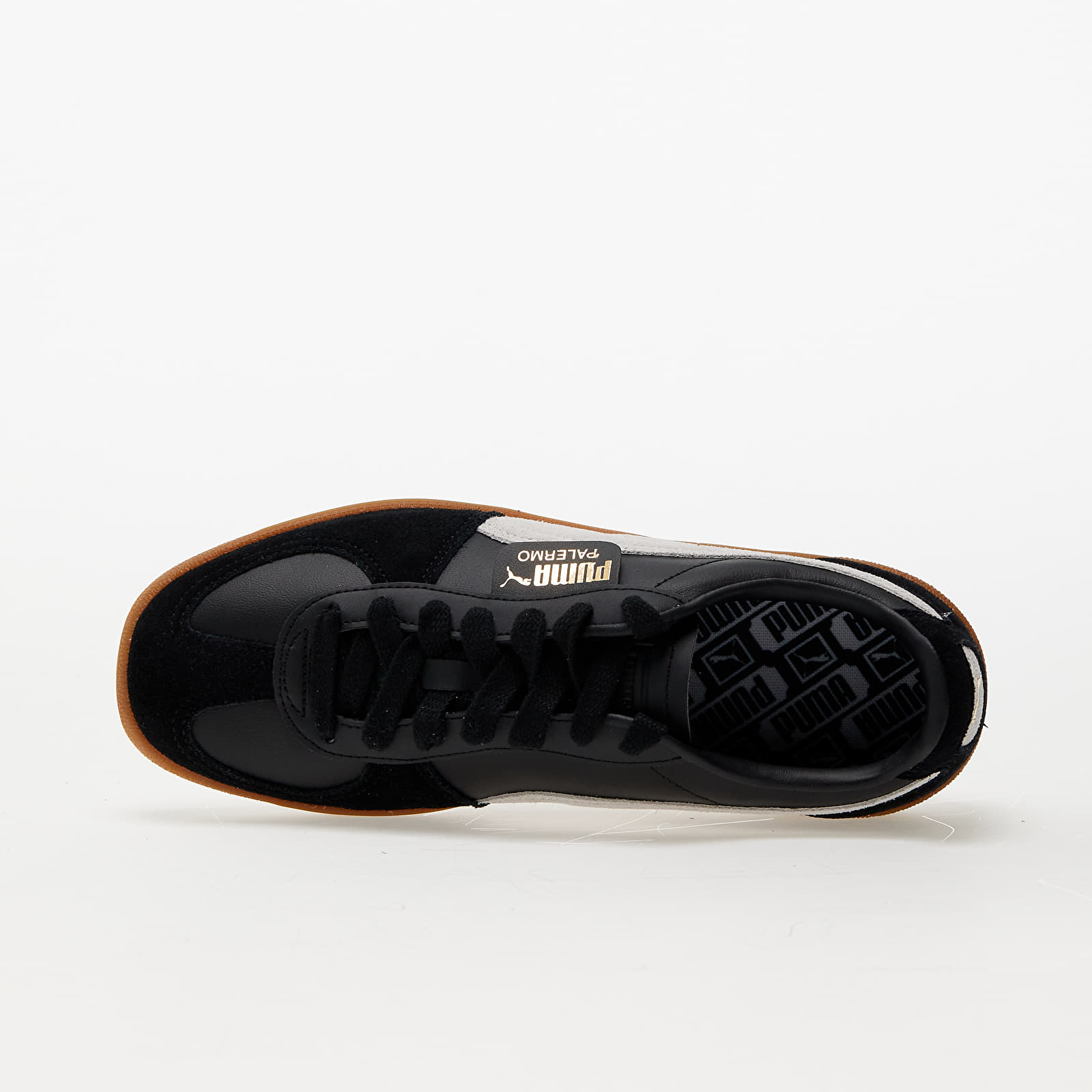 Men's sneakers and shoes Puma Palermo Leather Puma Black-Feather Gray-Gum