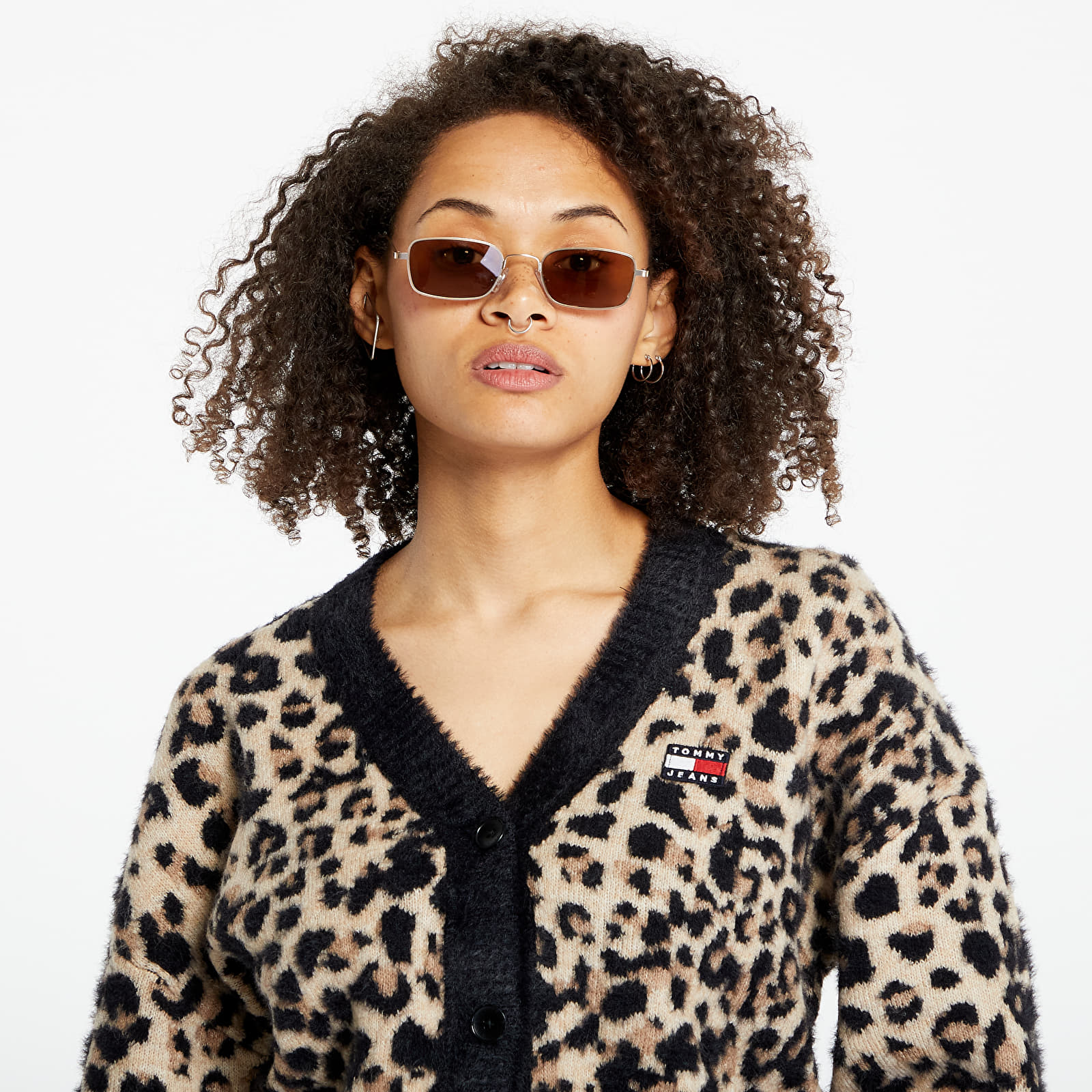 Sweaters Tommy Jeans Leopard Cardigan Beige