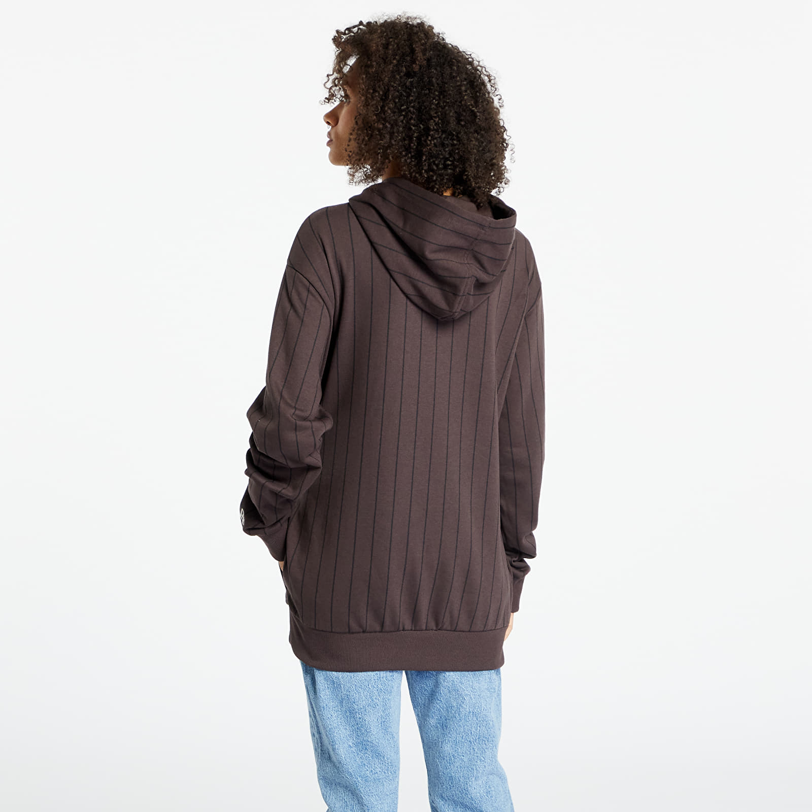 Sweatshirts New Era Heritage Pinstripe Oversized Hoodie UNISEX Nfl Brown Suede/ Black