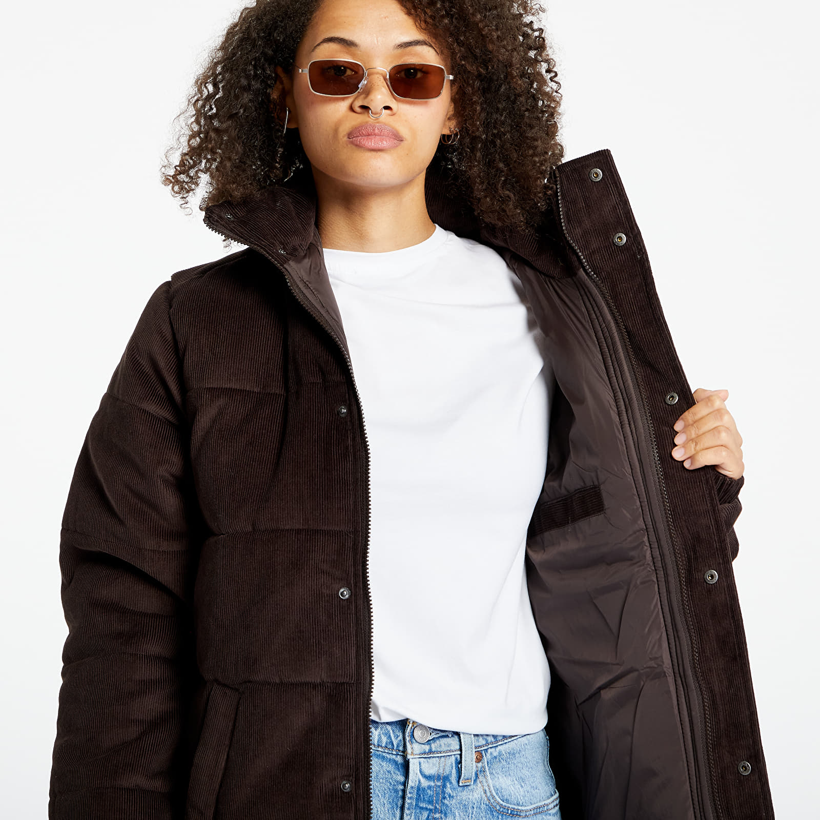 Jakas New Era New York Yankees MLB Brown Puffer Jacket UNISEX Nfl Brown Suede/ White