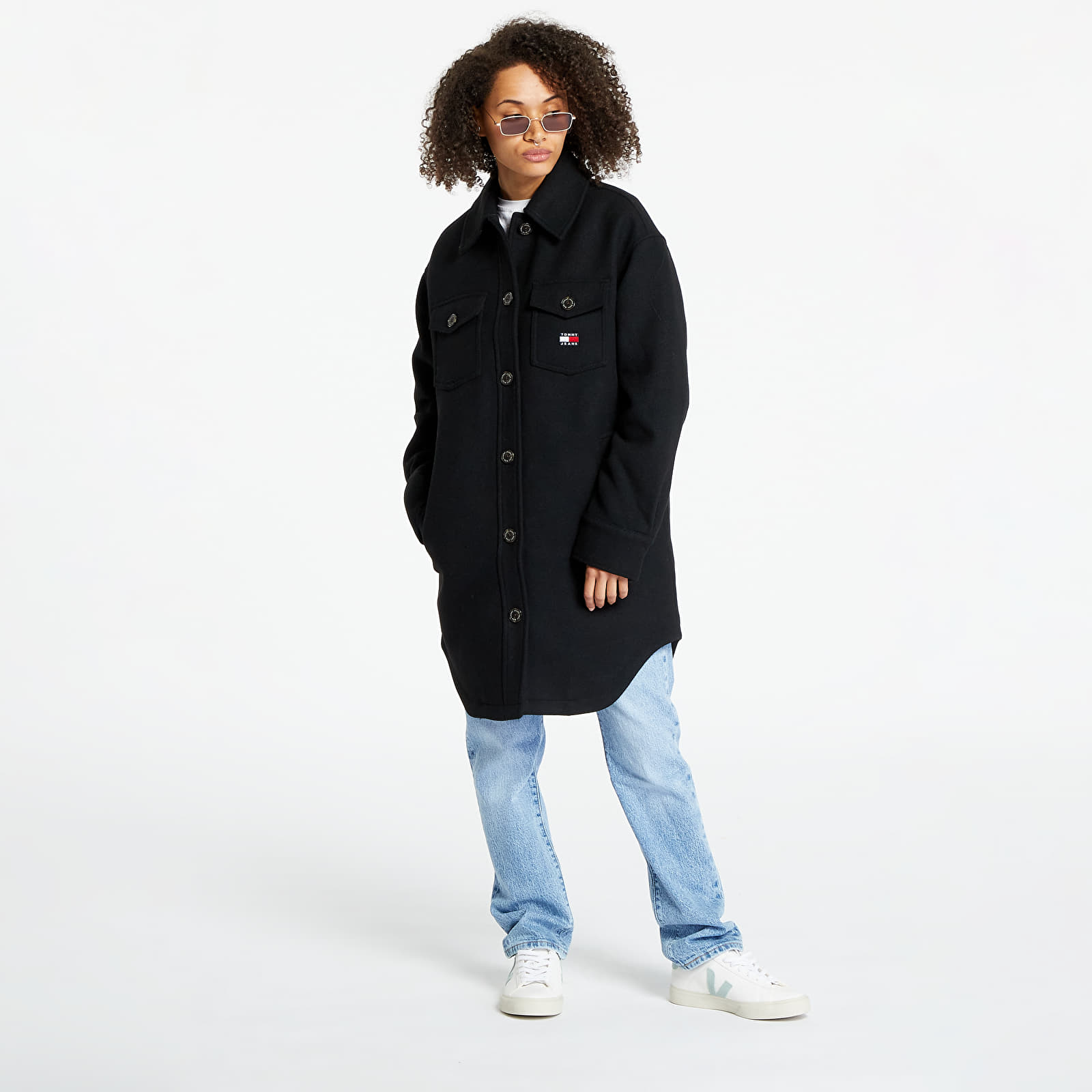 Abrigos TOMMY JEANS Wool Coat Black