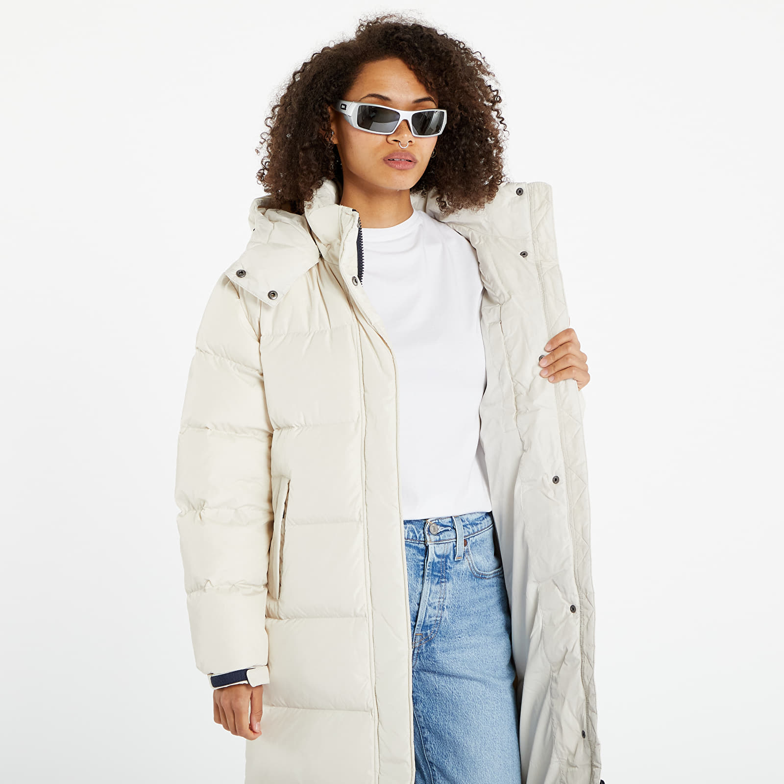 Bundy TOMMY JEANS Alaska Long Puffer Beige
