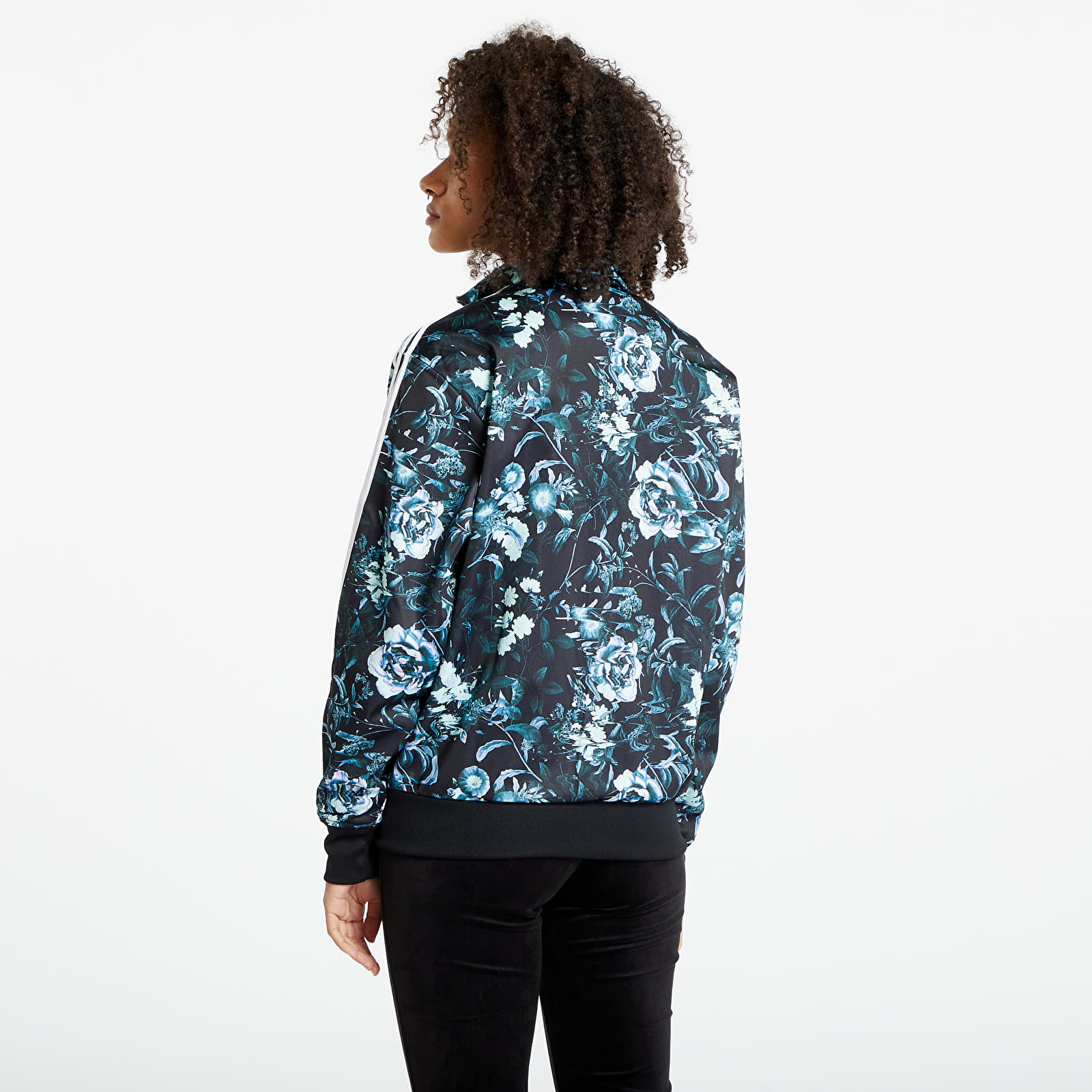 Sweatshirts adidas Originals Flower Firebird Track Top Black Multicolor Queens
