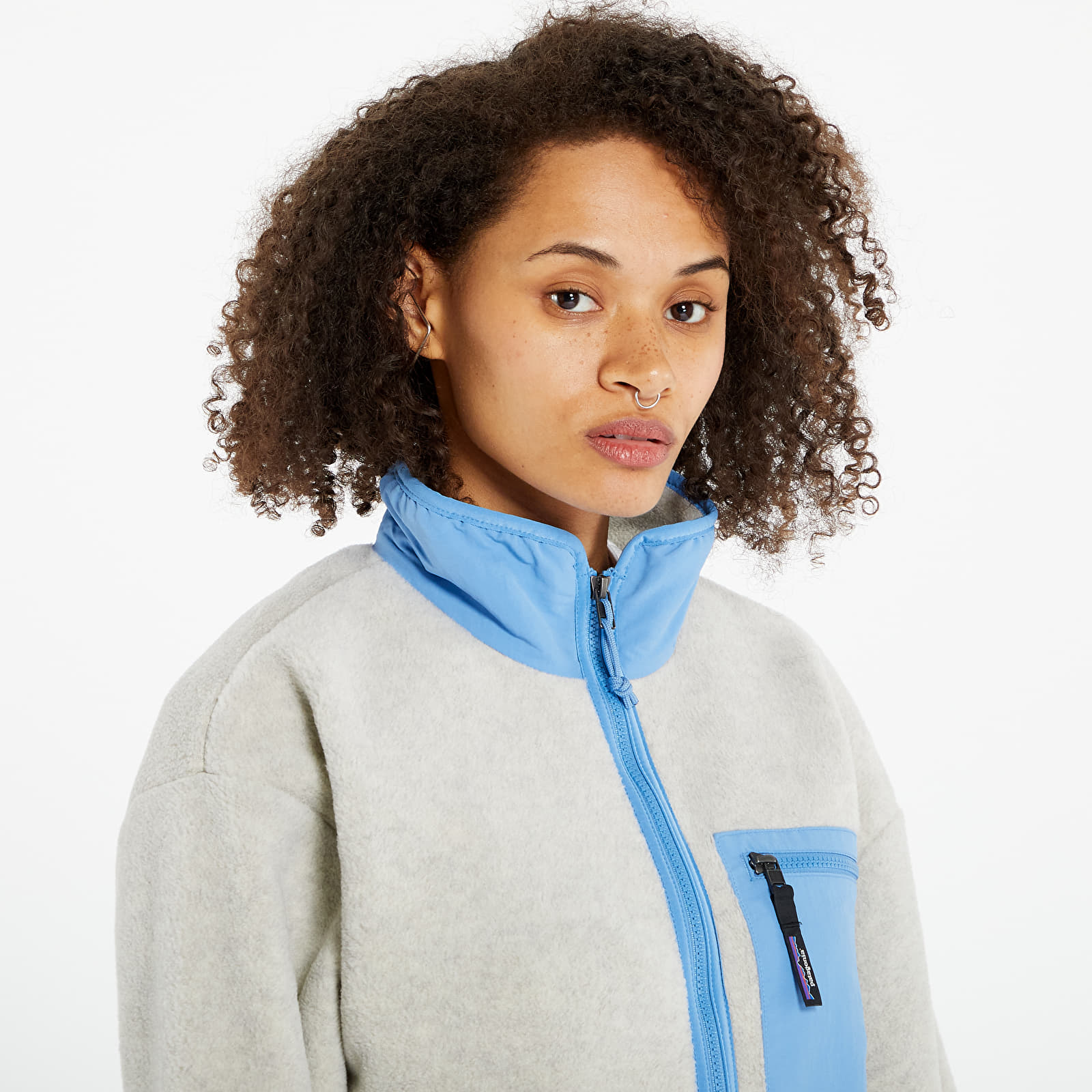 Bundy Patagonia W's Synch Jacket Oatmeal Heather w/ Blue Bird